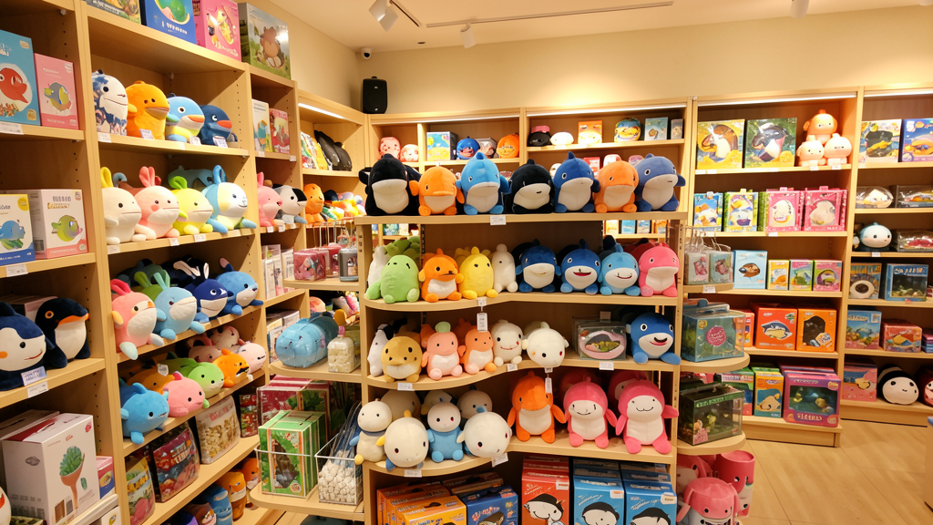 Gift shop with aquarium merchandise